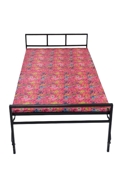 Sahni Foldable Furniture  2fold Bed Frame with Attached Hard Cushion (size 6ft x 3ft)