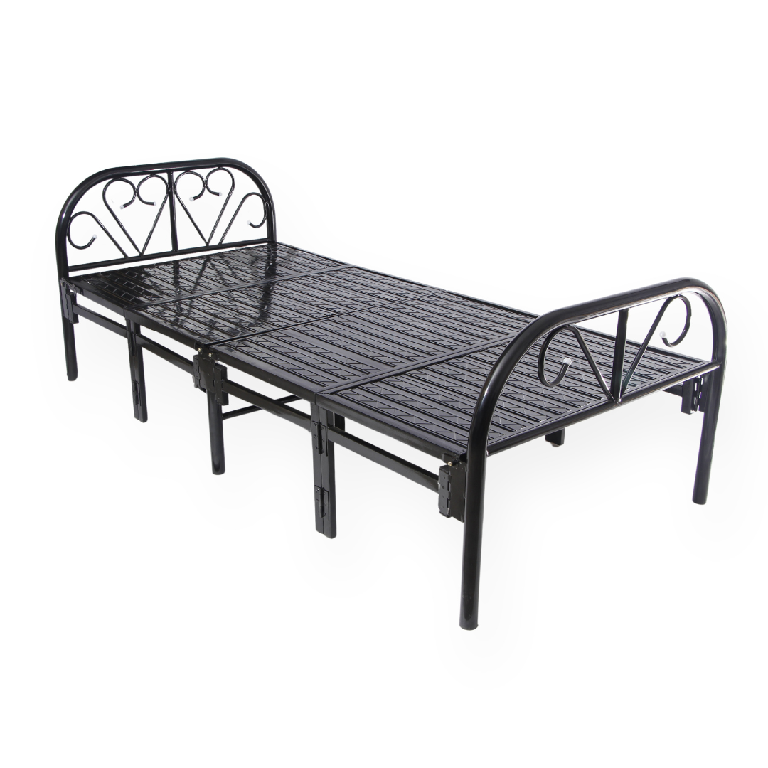 Sahni Foldable Furniture Metal Bed Single without Mattress 6by3ft Po