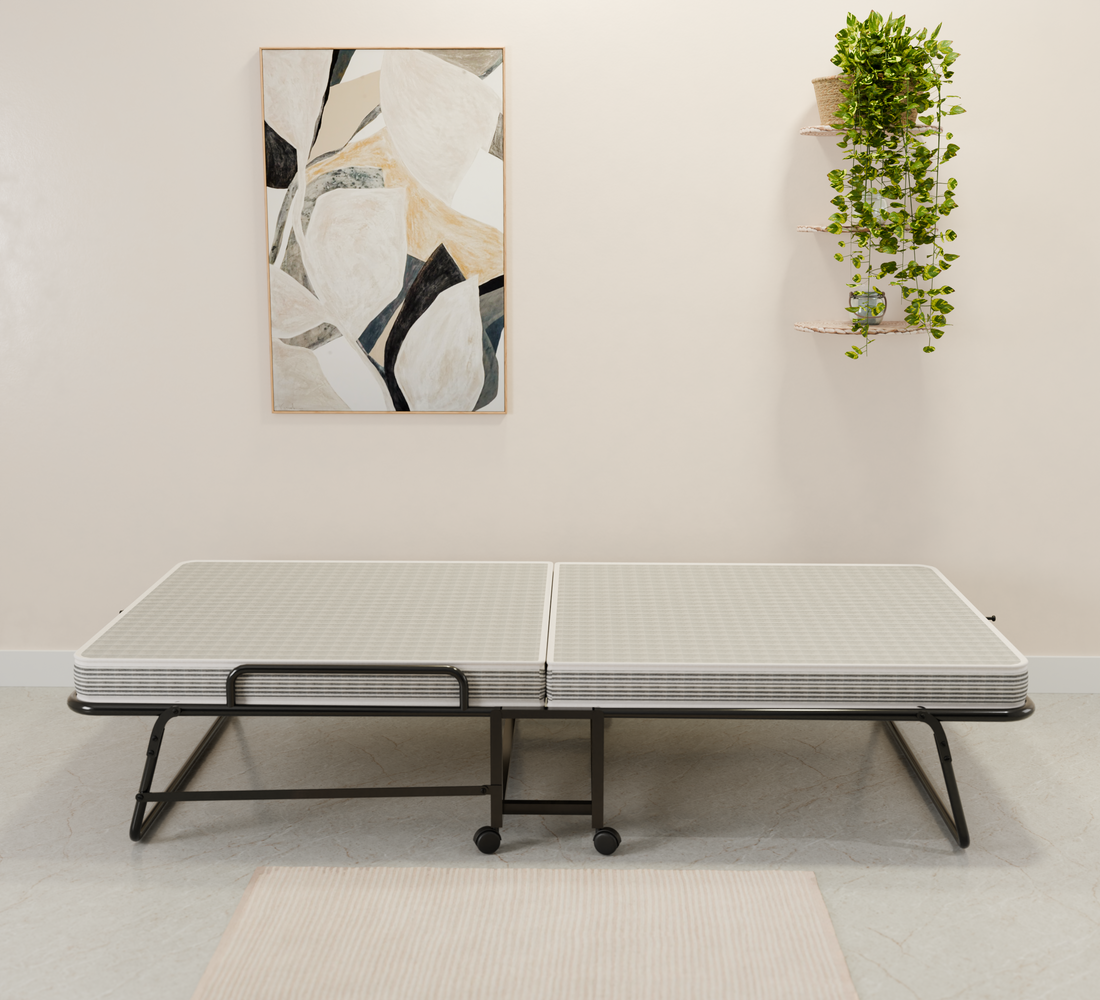 Sahni Foldable Furniture Rollaway Bed with 4" mattress